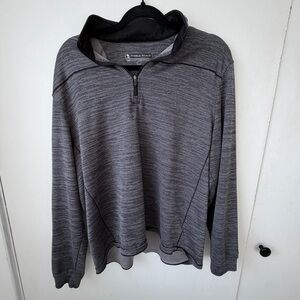 Pebble Beach Dry-Luxe Quarter Zip Pullover – Charcoal Gray, Size L